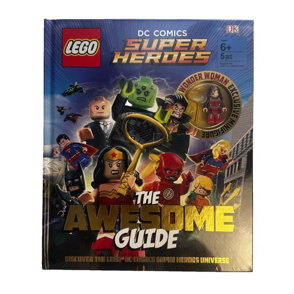 LEGO DC Comics Super Heroes the Awesome Guide Hardcover w/ EXCLUSIVE Minifigure - Picture 2 of 4